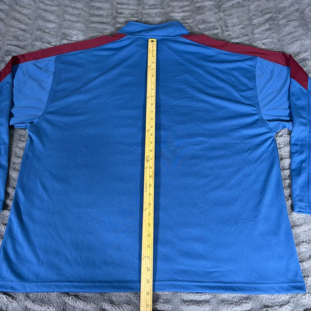 NHL Colorado Avalanche 1/4 Zip Pullover Jacket Blue Burgundy Mens 2XL AR095